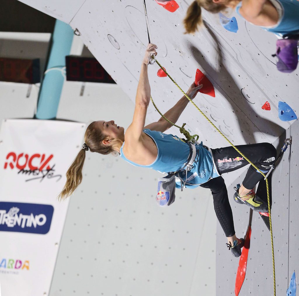 Jessica Pilz in azione al Rock Master Duel 2022